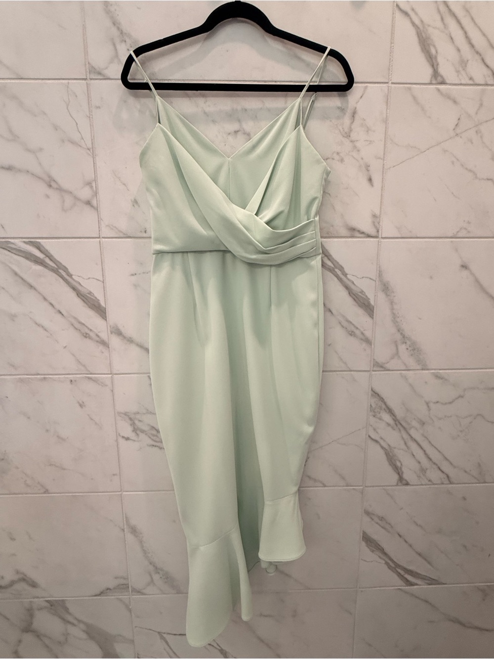 Gianni Bini Light Mint Asymmetrical Slip Dress